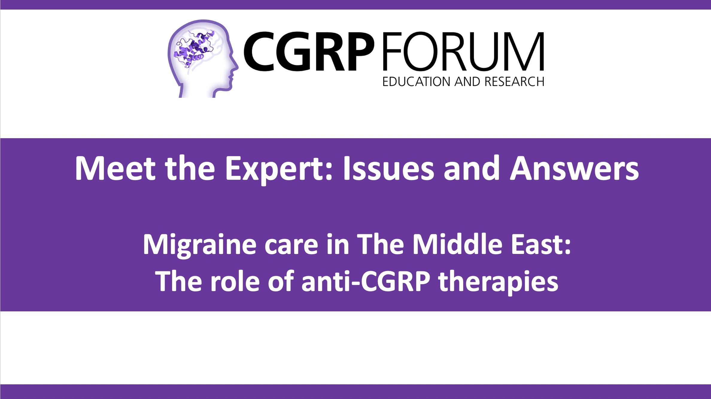 Migraine care in the Middle East: the role of anti-CGRP therapies